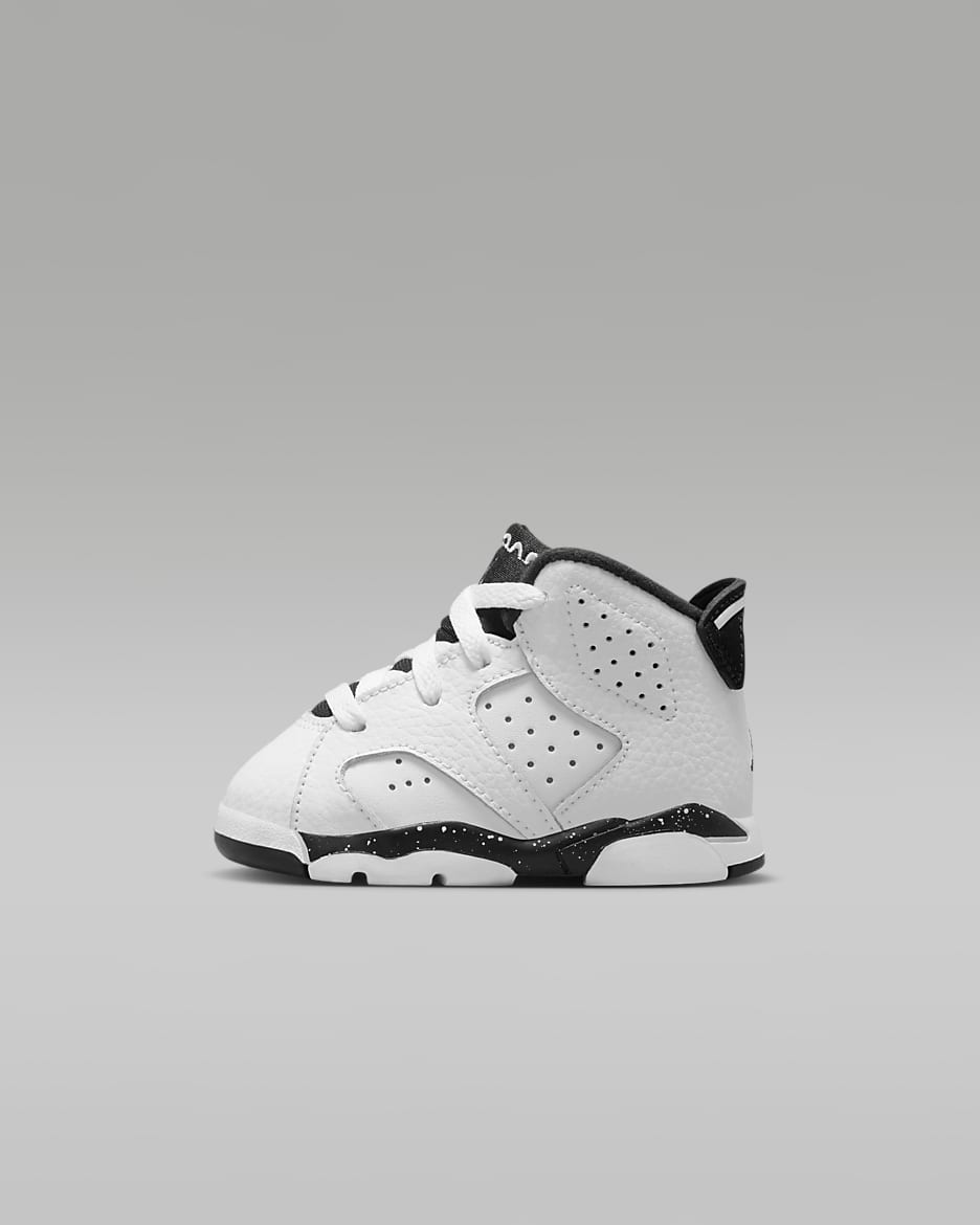 Jordan 6 Retro White Black Baby Toddler Shoes. Nike